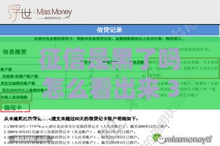 征信是黑了吗怎么看出来 3分钟教你自查信用报告避坑指南