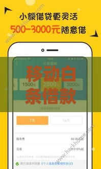 移动白条借款app下载官网 正规低息秒到账的口子推荐