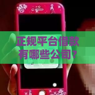 正规平台借款有哪些公司？2025年最新靠谱网贷平台推荐
