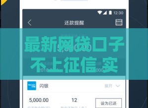 最新网贷口子不上征信 实测5个秒下款良心平台