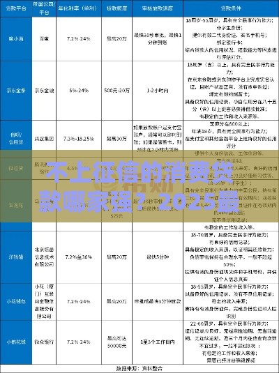 不上征信的消费贷款哪家强？2025最新实测避坑指南