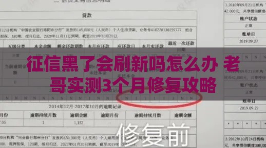 征信黑了会刷新吗怎么办 老哥实测3个月修复攻略
