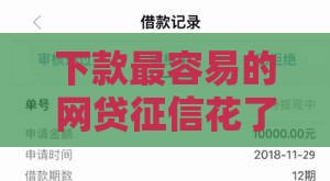 下款最容易的网贷征信花了也能秒批？亲测5个无视黑户的口子