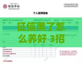征信黑了怎么养好 3招教你快速修复信用记录