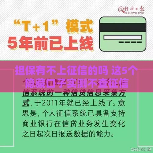担保有不上征信的吗 这5个隐藏口子实测不查征信