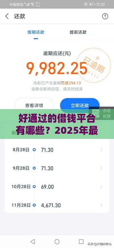 好通过的借钱平台有哪些？2025年最新5个秒下款口子实测