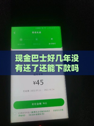 现金巴士好几年没有还了还能下款吗 老哥亲测最新放水情况