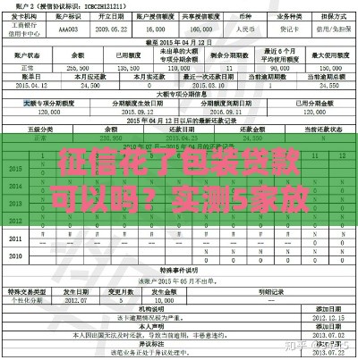 征信花了包装贷款可以吗？实测5家放水平台下款攻略