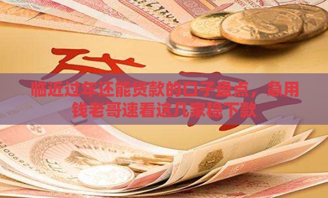 临近过年还能贷款的口子盘点，急用钱老哥速看这几家稳下款