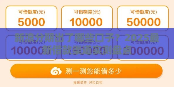 新浪分期出了哪些口子？2025最新借款渠道实测盘点