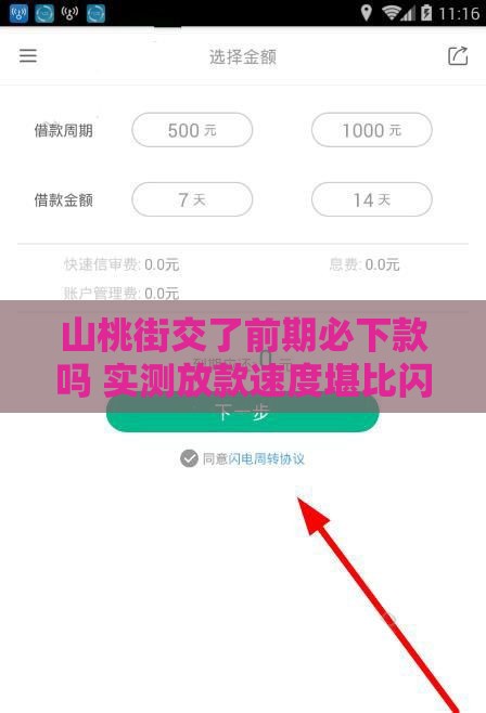 山桃街交了前期必下款吗 实测放款速度堪比闪电到账
