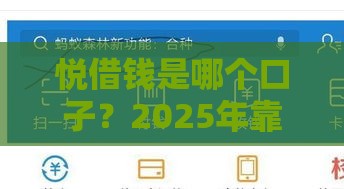 悦借钱是哪个口子？2025年靠谱网贷平台深度解析