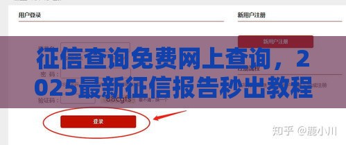 征信查询免费网上查询，2025最新征信报告秒出教程