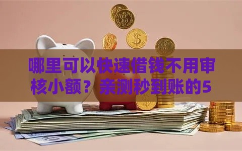 哪里可以快速借钱不用审核小额？亲测秒到账的5个良心口子