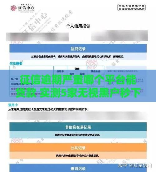 征信逾期严重哪个平台能贷款 实测5家无视黑户秒下款的口子