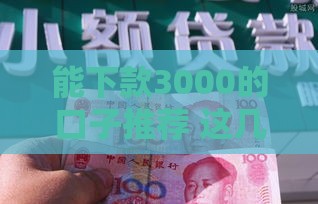 能下款3000的口子推荐 这几个平台秒到账亲测靠谱