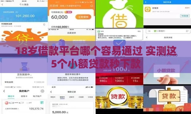 18岁借款平台哪个容易通过 实测这5个小额贷款秒下款