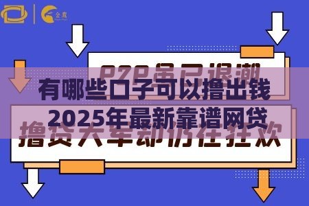 有哪些口子可以撸出钱 2025年最新靠谱网贷平台推荐