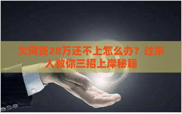 欠网贷28万还不上怎么办？过来人教你三招上岸秘籍