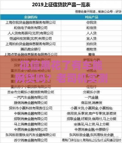 征信黑花了有车能网贷吗？老司机实测3个秒下款的口子