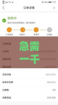 急需一千元怎么能借到征信不好？3个秒下款口子亲测有效