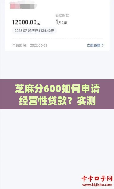 芝麻分600如何申请经营性贷款？实测5个秒批口子分享