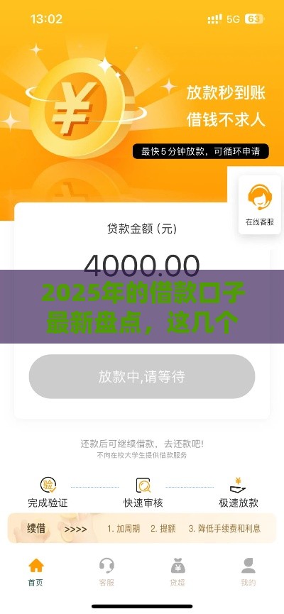2025年的借款口子最新盘点，这几个平台下款快额度高