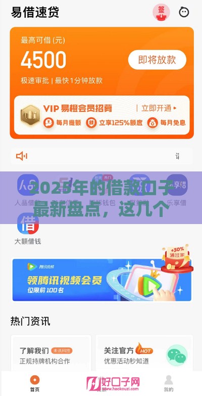 2025年的借款口子最新盘点，这几个平台下款快额度高