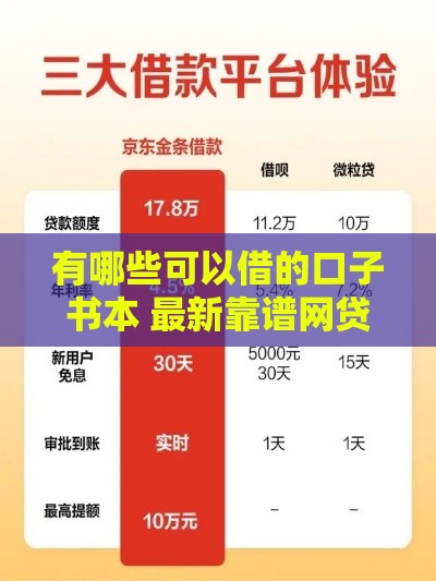 有哪些可以借的口子书本 最新靠谱网贷平台实测推荐