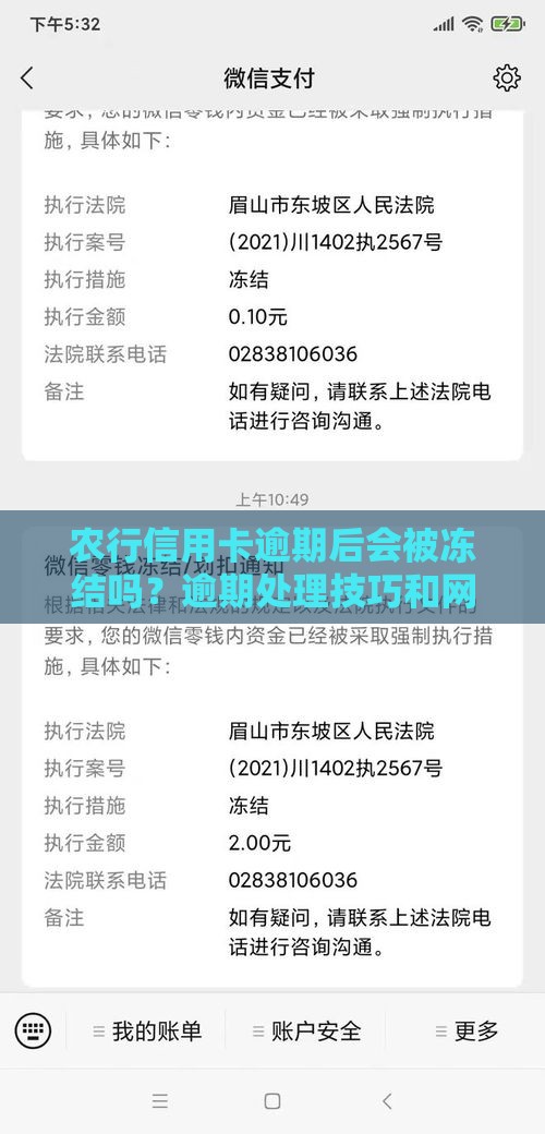 农行信用卡逾期后会被冻结吗？逾期处理技巧和网贷口子推荐
