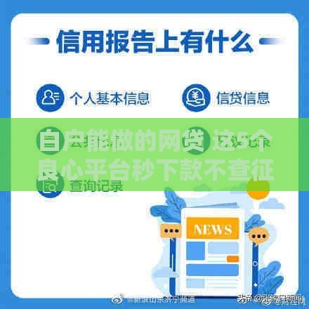 白户能做的网贷 这5个良心平台秒下款不查征信！