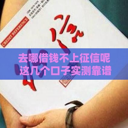 去哪借钱不上征信呢 这几个口子实测靠谱放款快