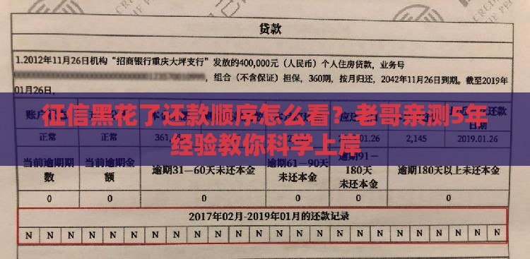 征信黑花了还款顺序怎么看？老哥亲测5年经验教你科学上岸