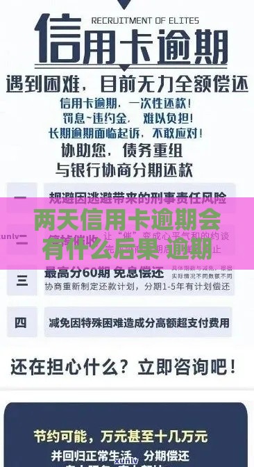 两天信用卡逾期会有什么后果 逾期两天影响征信吗