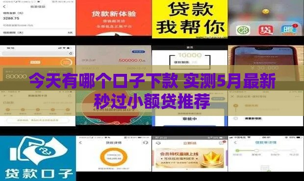 今天有哪个口子下款 实测5月最新秒过小额贷推荐
