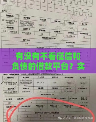 有没有不看征信和负债的借款平台？实测3个秒下款口子分享