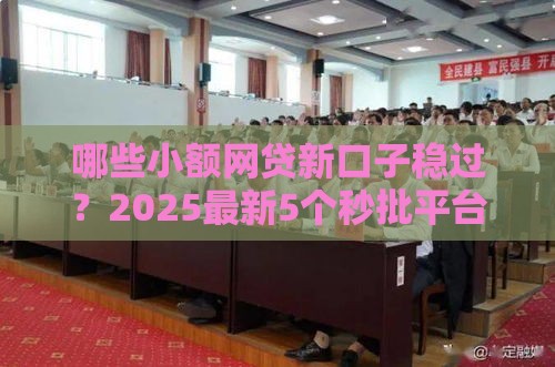 哪些小额网贷新口子稳过？2025最新5个秒批平台实测推荐