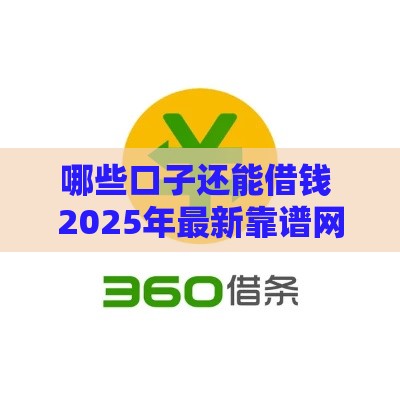 哪些口子还能借钱 2025年最新靠谱网贷平台实测推荐