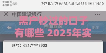 黑户秒过的口子有哪些 2025年实测这几个平台下款稳如老狗