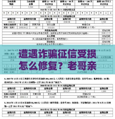 遭遇诈骗征信受损怎么修复？老哥亲测这三招立马洗白！