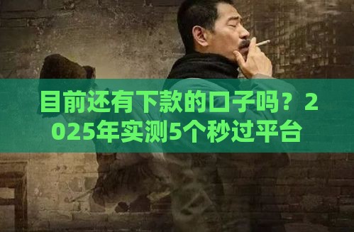 目前还有下款的口子吗？2025年实测5个秒过平台