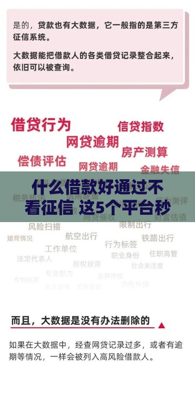 什么借款好通过不看征信 这5个平台秒到账不查大数据