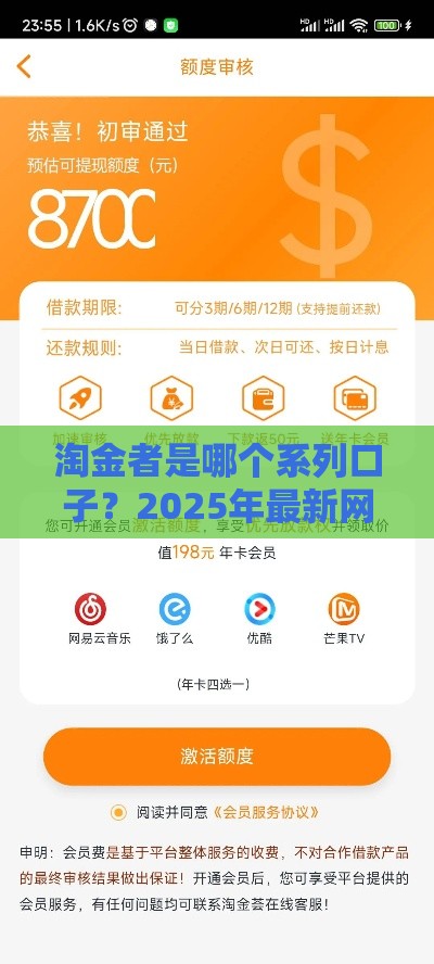 淘金者是哪个系列口子？2025年最新网贷口子评测