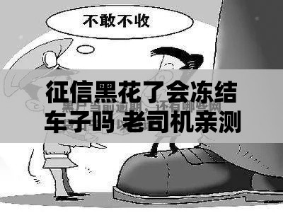 征信黑花了会冻结车子吗 老司机亲测这些网贷口子照样下款