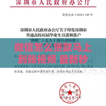 微信怎么贷款马上到账视频 最新秒批口子实测5分钟到账