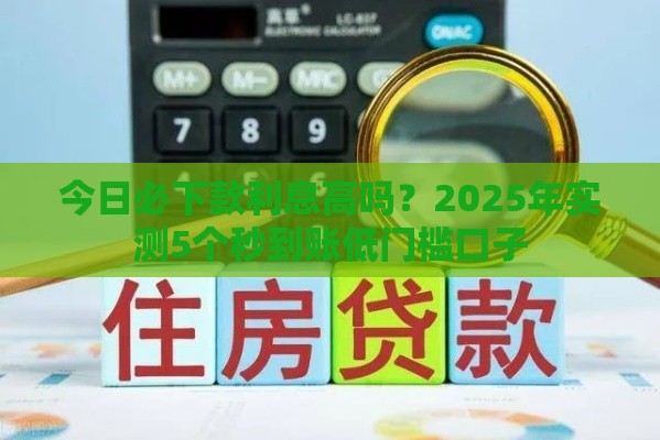 今日必下款利息高吗？2025年实测5个秒到账低门槛口子