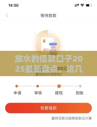 放水的借款口子2025最新盘点，这几个平台秒到账不查征信
