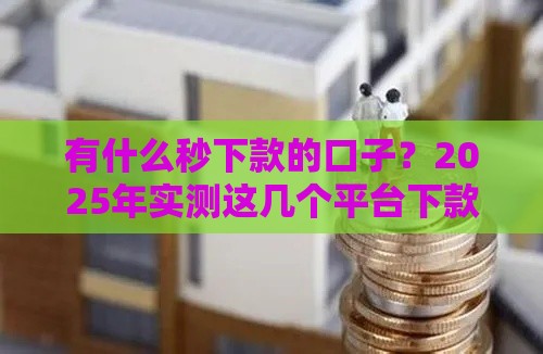 有什么秒下款的口子？2025年实测这几个平台下款快到飞起