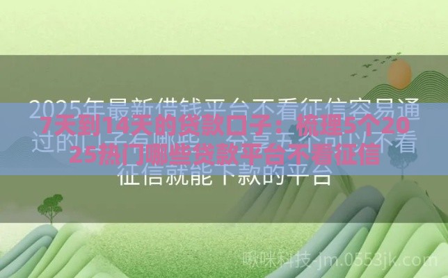 7天到14天的贷款口子：梳理5个2025热门哪些贷款平台不看征信