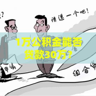 1万公积金能否贷款30万？